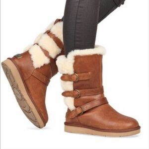 UGG Becket Leather & Shearling Mid-Calf Boots